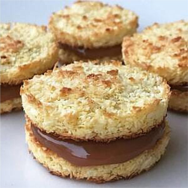 Coconut Alfajor filled Caramel Milk